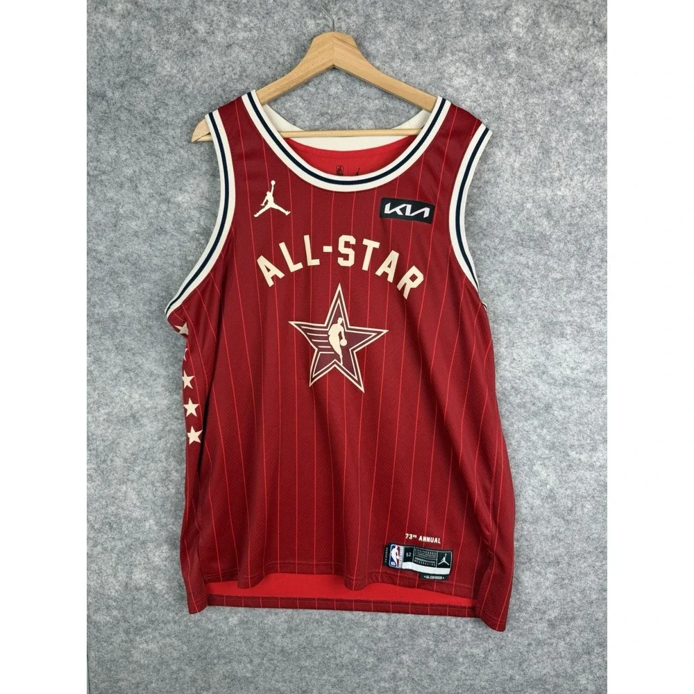 Joel Embiid Jersey Men's 52 2XL NBA Philadelphia Sixers All Star Game Jordan Red